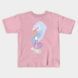 Rapunzel Watercolour Illustration Kids T-Shirt